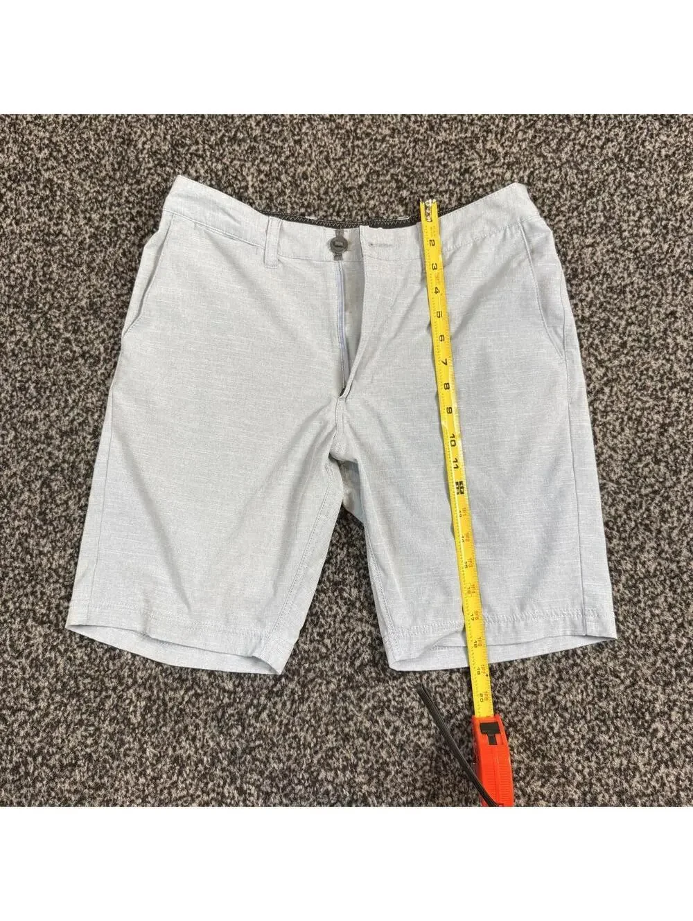 Quiet Storm Hybrid Land & Sea Shorts 29 Light Gray Checkered